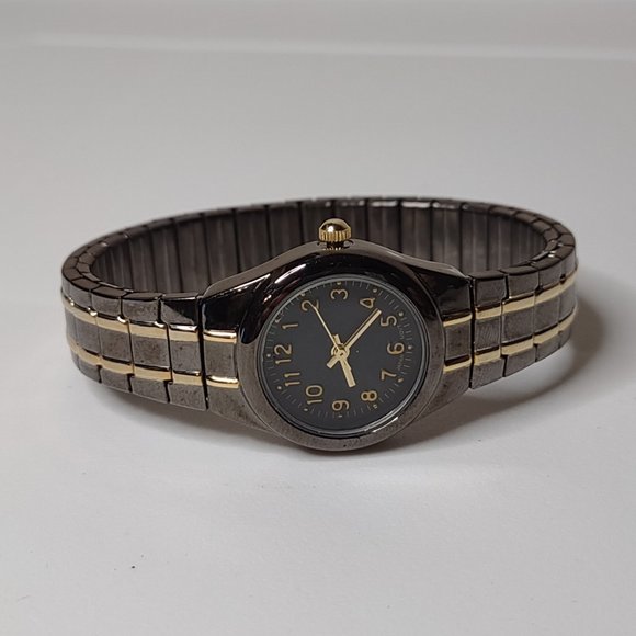 Dark Silver Tone Metal Stretch Watch - Picture 1 of 10